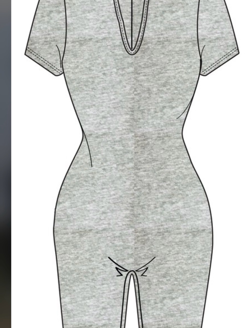 Light Gray biker Short Romper XL